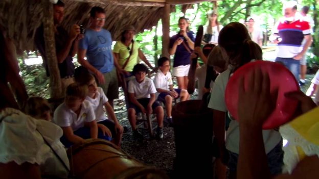 Making chocolate on a cacao farm in the Dominican Republic